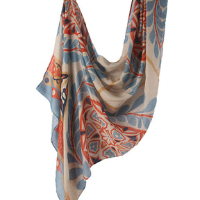 WJ001  Printed Tie-Dye Polyester Long Hijab