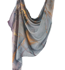 WJ001  Printed Tie-Dye Polyester Long Hijab