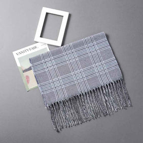 TL-32  Fashion Plaid Faux Cashmere Scarf