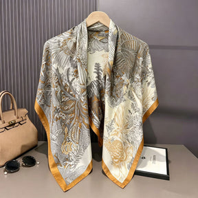 S11001  110*110 cm Printed Silk-Look Large Square Scarf