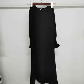 23591 Children's Solid Color Ruffle Dress & Shawl Set