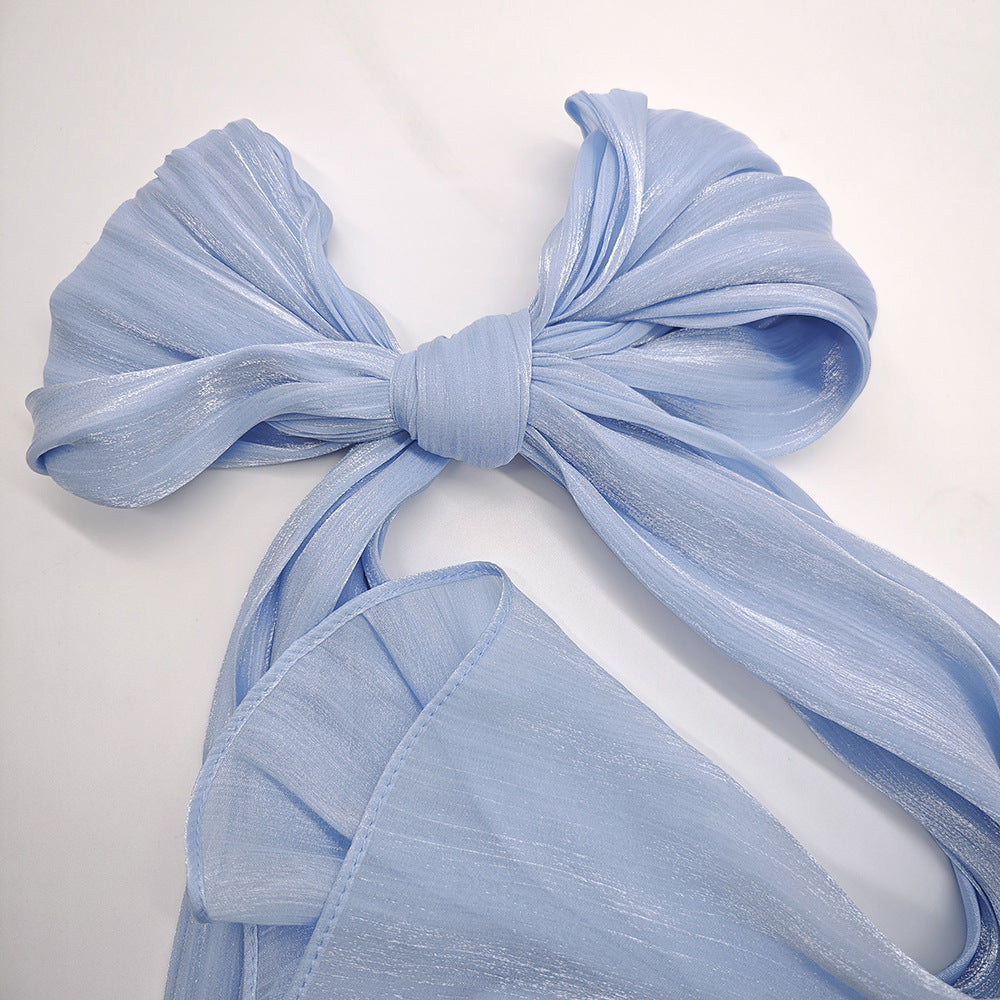 JS001  Best-selling breathable and cool island satin crepe long scarf