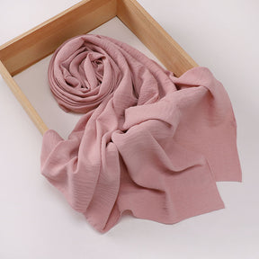 MSL426   Imitation cotton and linen pleated hijab