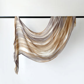 SS007  Gradient Rainbow Collection Short Tassel Crinkled Hijab