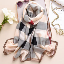 21203  Printed Extra-Long Lightweight Polyester Layering Scarf