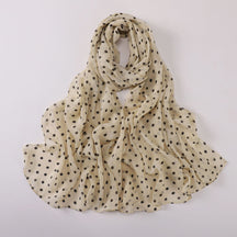 W-0022  Ditsy Floral Printed Pearl Chiffon Hijab