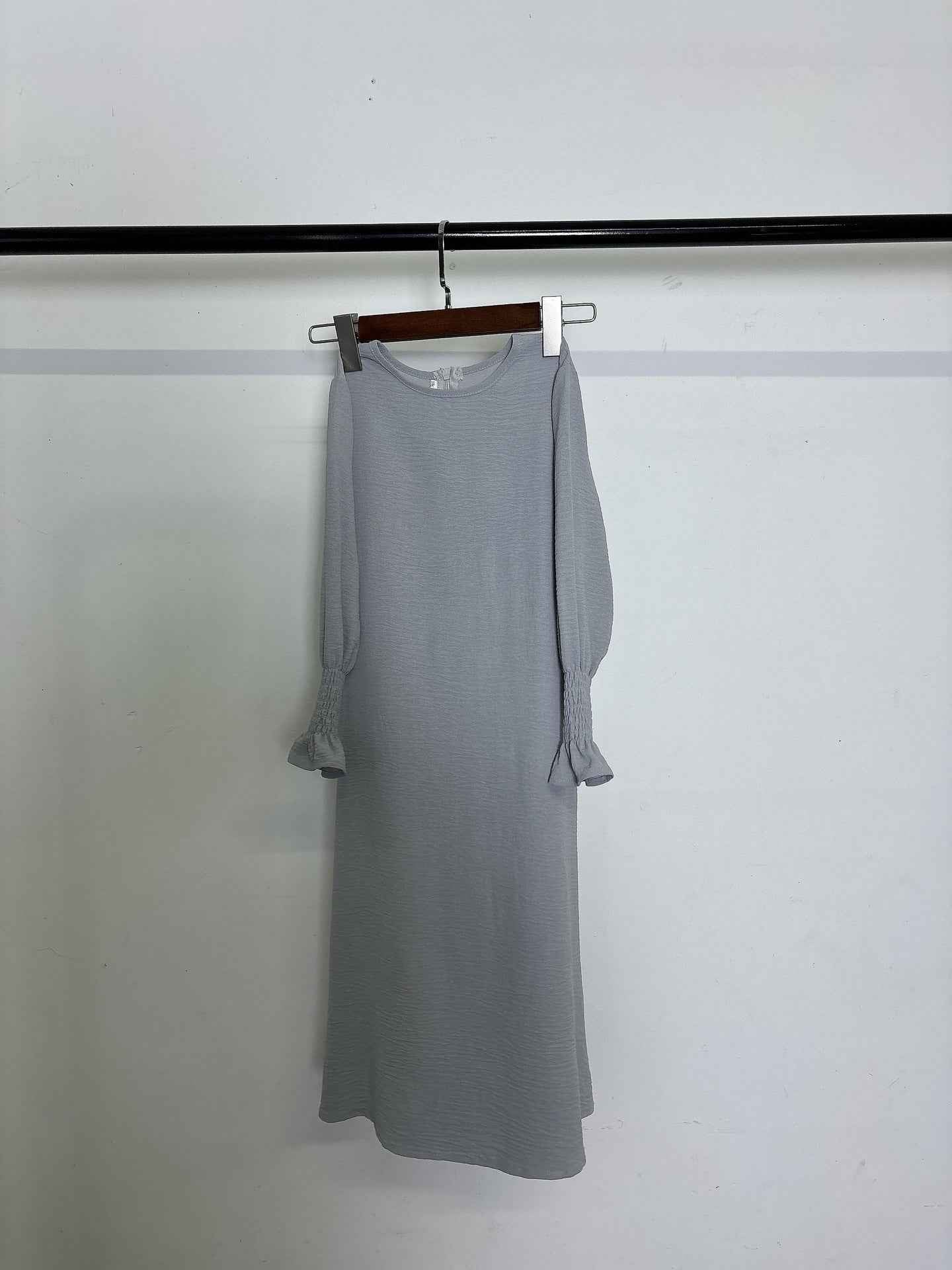 23591 Children's Solid Color Ruffle Dress & Shawl Set