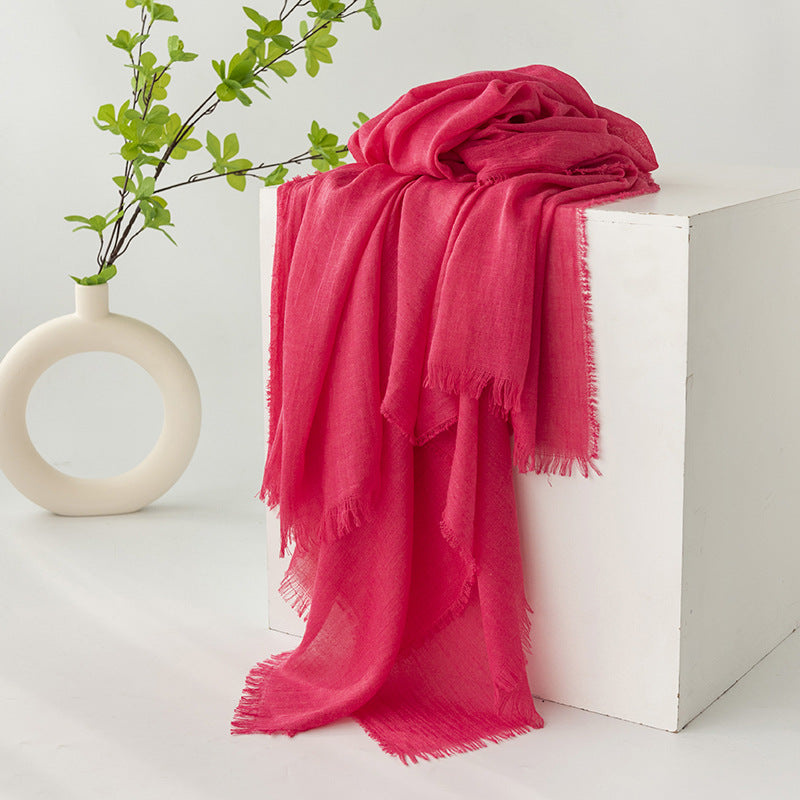 FH24-5559（2） Cotton and linen scarf scarf  winter scarf