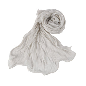 WJ090  Plain breathable bright silk bubble crepe hijab