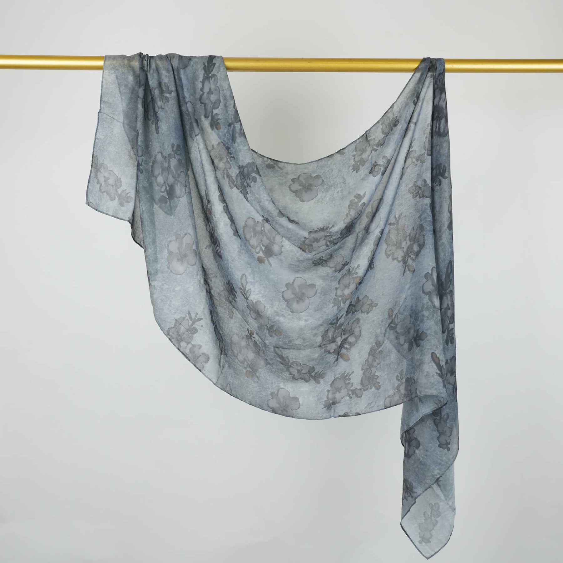 BF007  Polyester-cotton tie-dye watercolor hijab