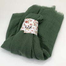 WJ01  Plain Seersucker Crinkle Fringe Edge Large Hijab