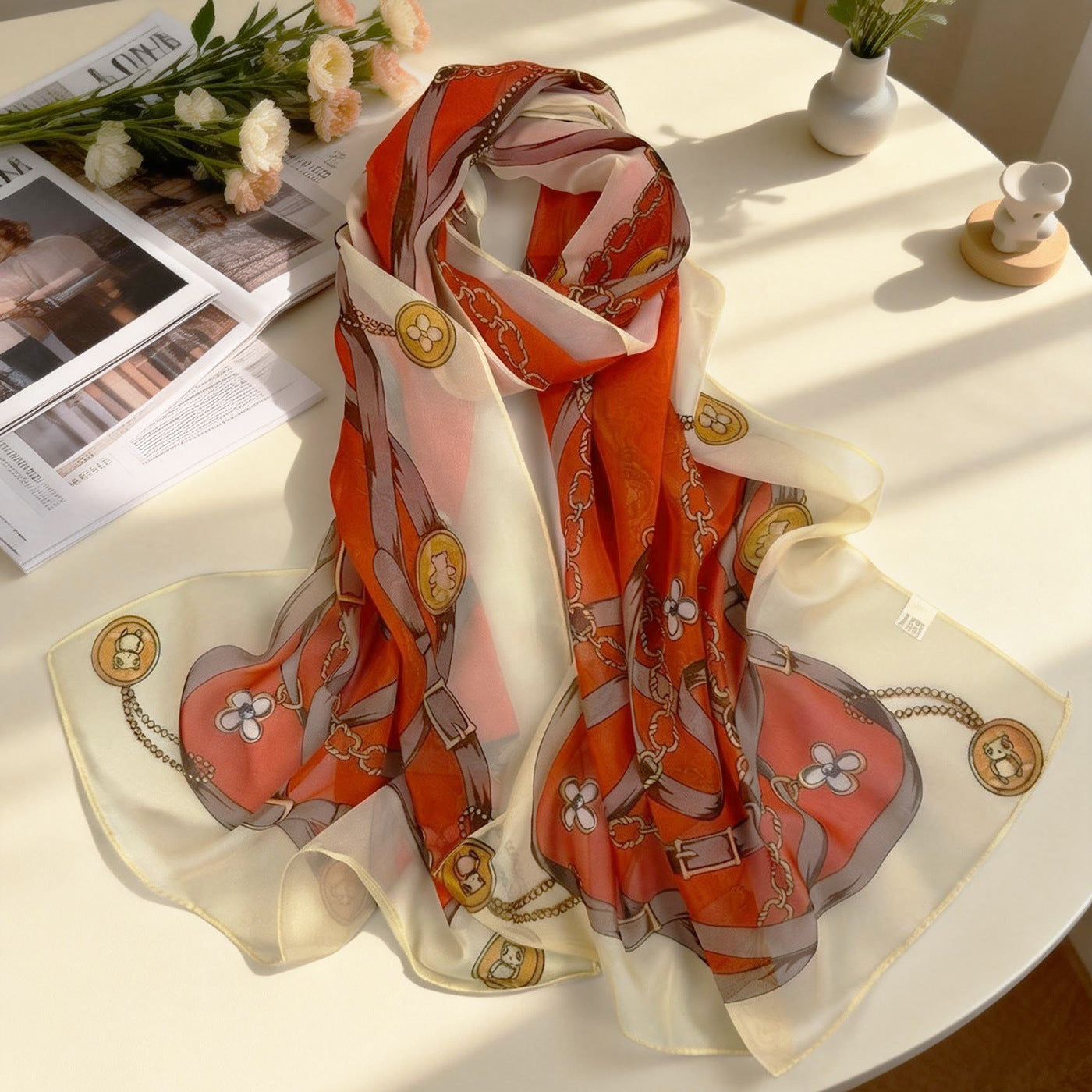 XX2001   Versatile Printed Chiffon Scarf