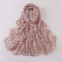 W-0022  Ditsy Floral Printed Pearl Chiffon Hijab