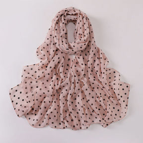 W-0022  Ditsy Floral Printed Pearl Chiffon Hijab