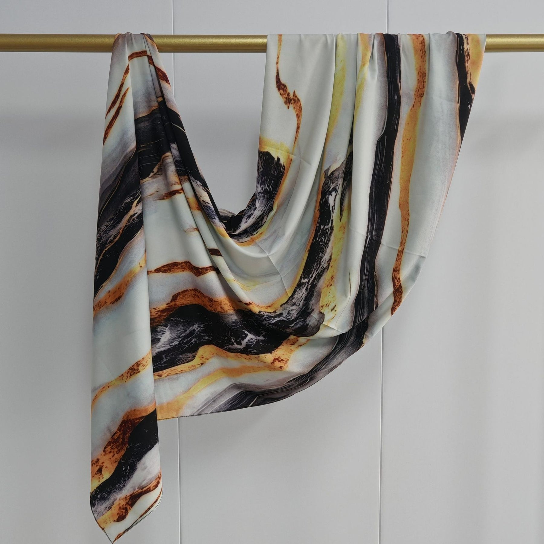 JBWJ001  Soft Modal Watercolor Printed Double-Sided Ethnic Long Hijab