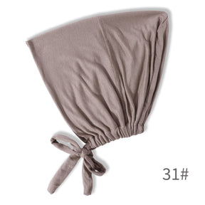 BD-01  Adjustable mercerized cotton jersey strap Muslim hat bottom cap