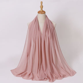 W-0062  Solid color pearl chiffon long scarf hijab veil scarf