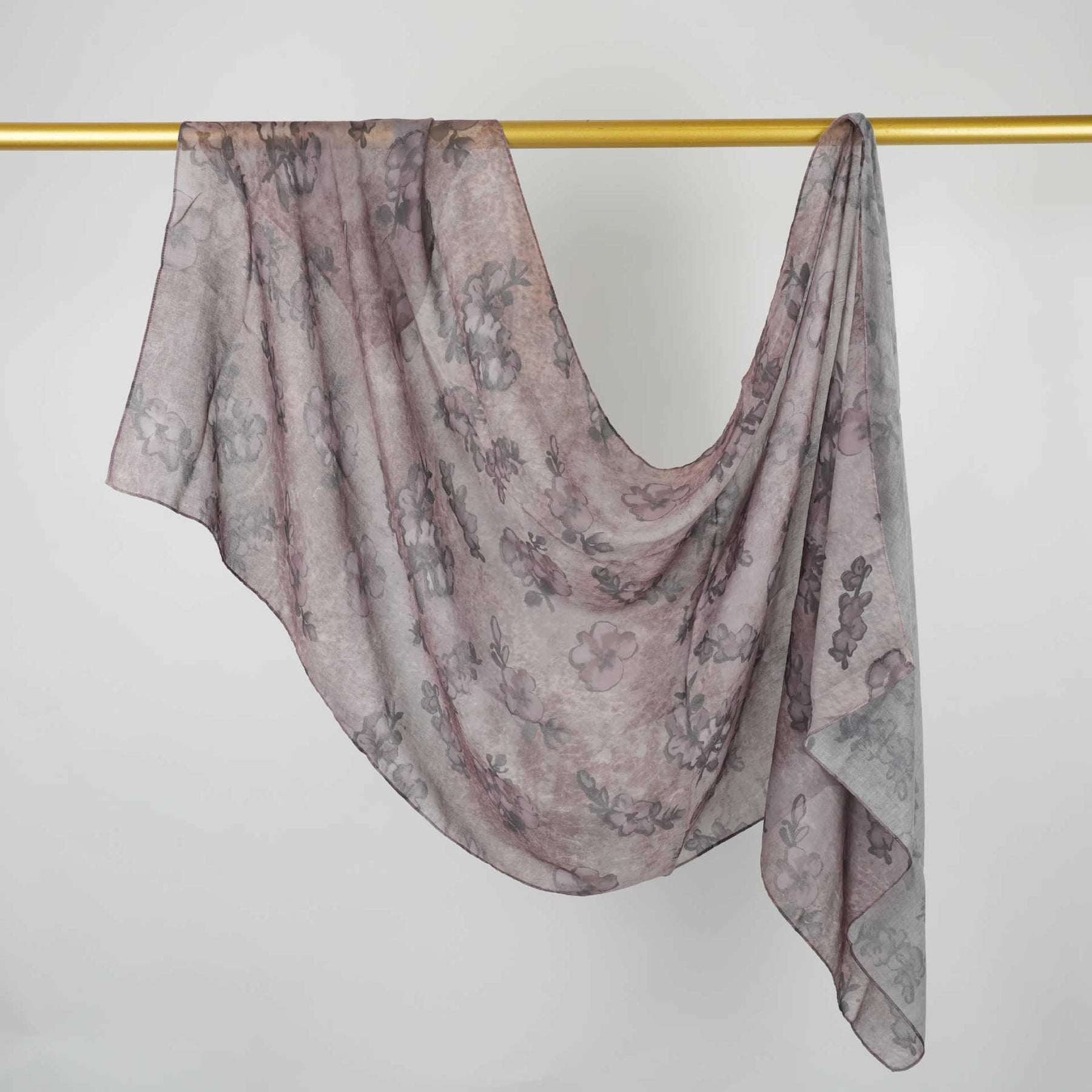 BF007  Polyester-cotton tie-dye watercolor hijab