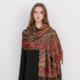 MY09 High quality ethnic style cashew jacquard scarf