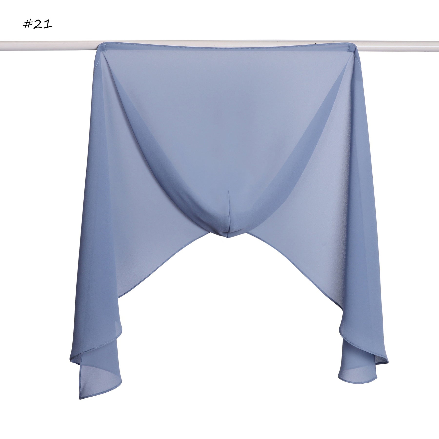 YZ317  Plain Pearl Chiffon Hijab with Built-in Magnetic Closure