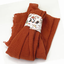 WJ01  Plain Seersucker Crinkle Fringe Edge Large Hijab