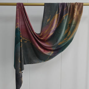 JBWJ001  Soft Modal Watercolor Printed Double-Sided Ethnic Long Hijab