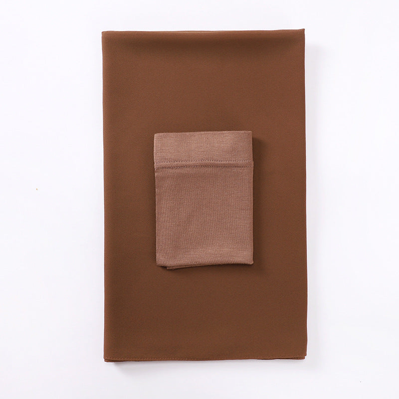 MSL288 Plain Jersey Chiffon Pearl Hijab Undercap