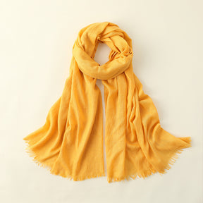 MM02 Women's solid color cotton and linen scarf