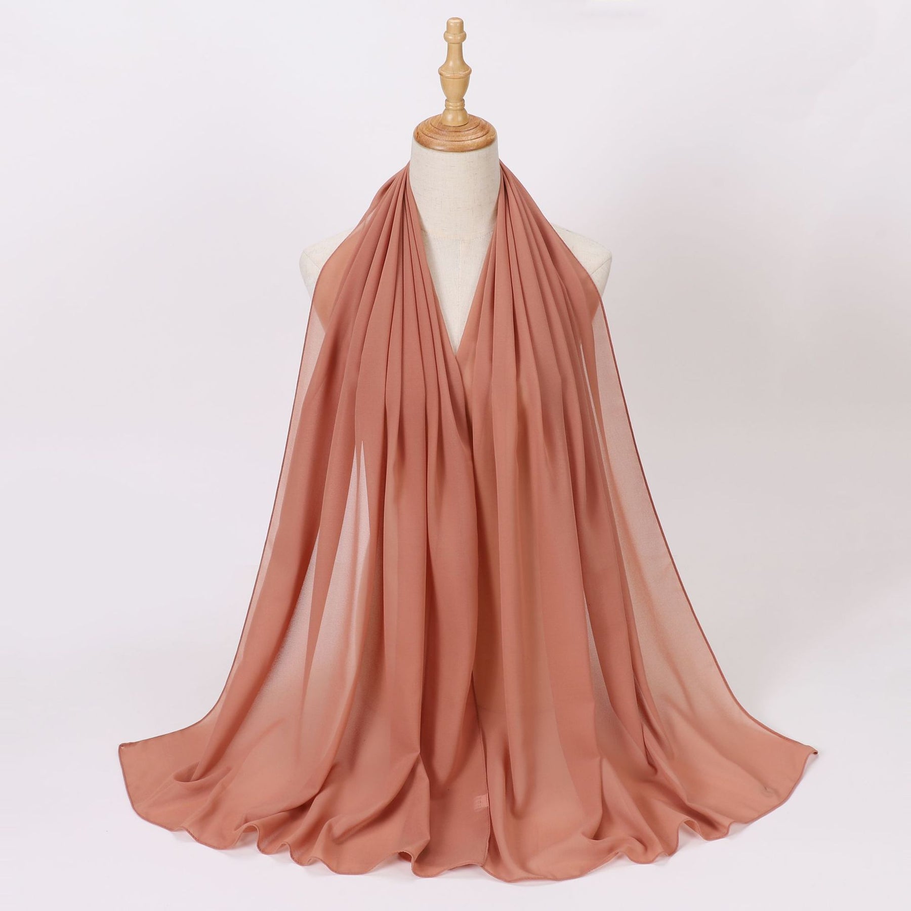 W-0062  Solid color pearl chiffon long scarf hijab veil scarf