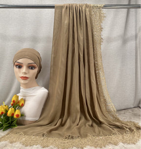HY002  Elegant Plain Breathable Modal Hijab + Undercap Set