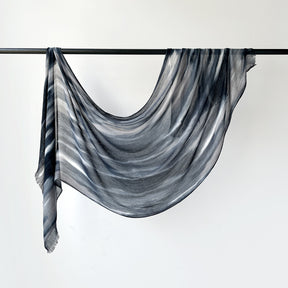 SS007  Gradient Rainbow Collection Short Tassel Crinkled Hijab