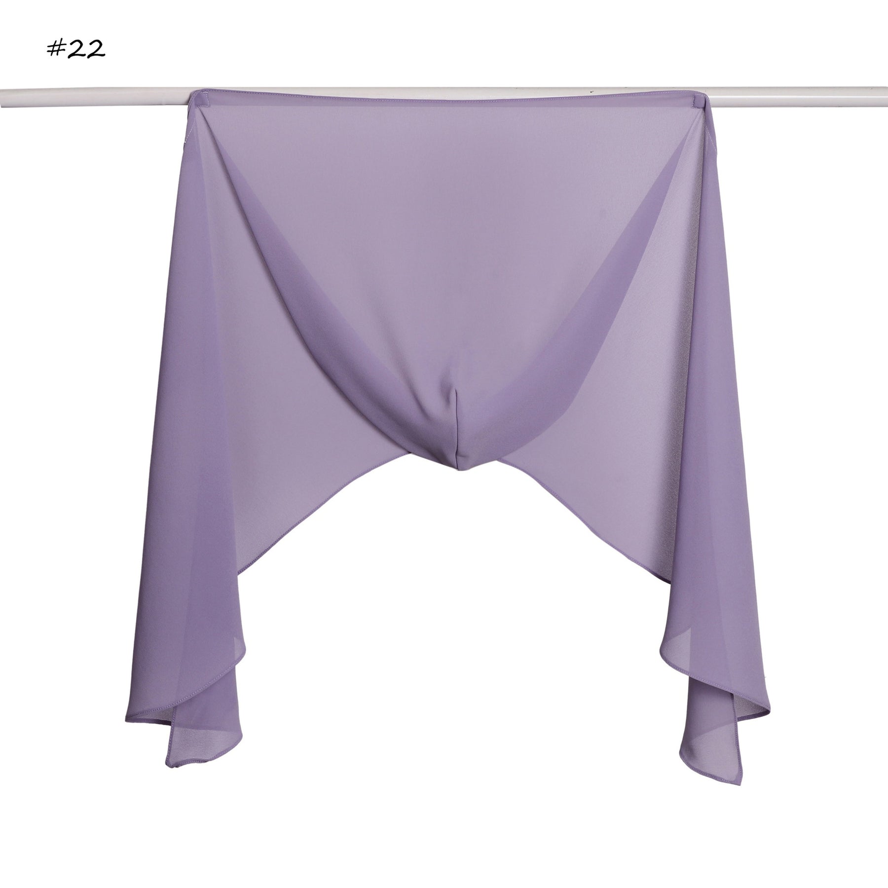 YZ317  Plain Pearl Chiffon Hijab with Built-in Magnetic Closure