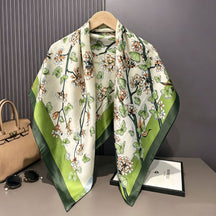 S11001  110*110 cm Printed Silk-Look Large Square Scarf
