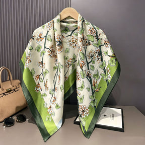 S11001  110*110 cm Printed Silk-Look Large Square Scarf