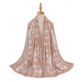 MSL333  New spring and summer pearl chiffon digital printing color scarf New spring and summer pearl chiffon digital printing color scarf