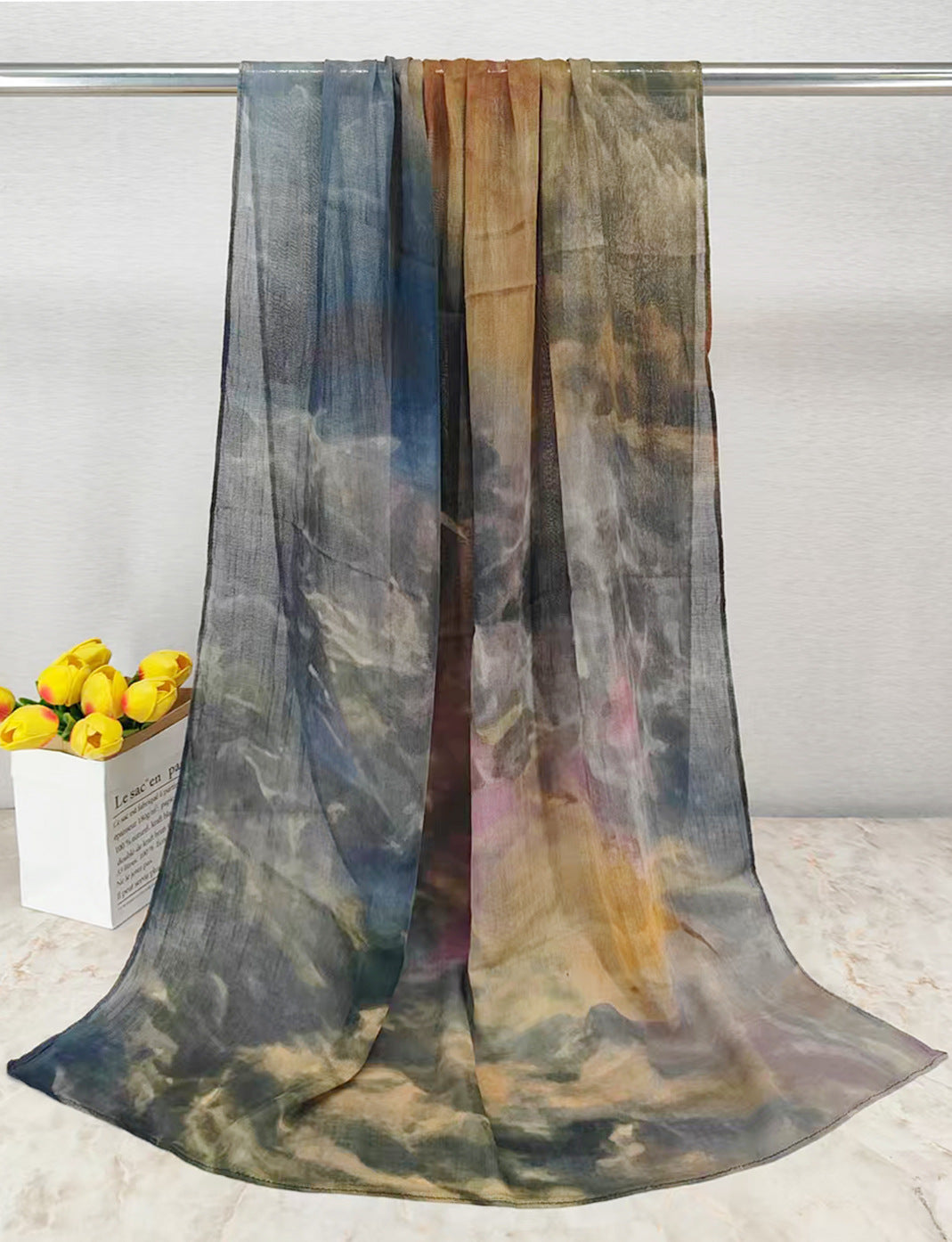 MYE001  Watercolor Modal Cotton Digital Print Scarf
