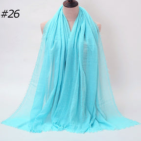 BS414 Plain Crinkled Cotton Hijab