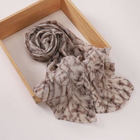 MSL358  Rose flower print hijab (MOQ:2 pieces)