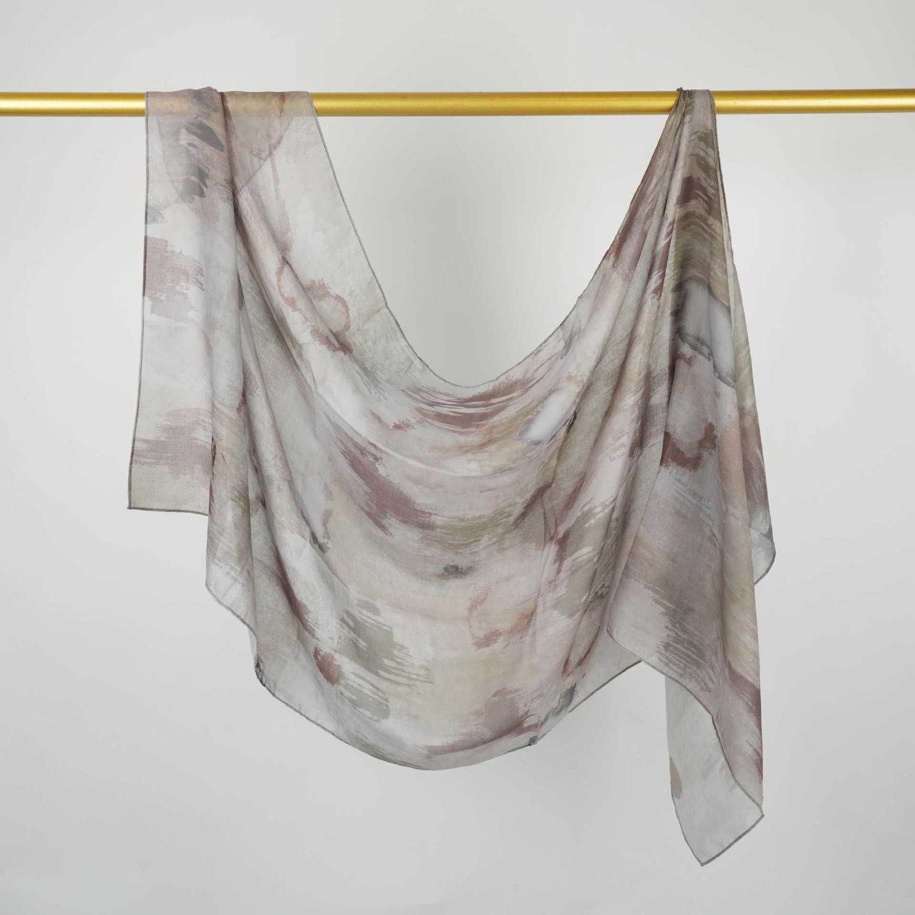 BF007  Polyester-cotton tie-dye watercolor hijab