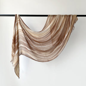 SS007  Gradient Rainbow Collection Short Tassel Crinkled Hijab