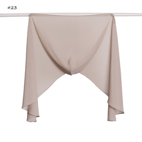 YZ317  Plain Pearl Chiffon Hijab with Built-in Magnetic Closure