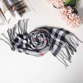 TL-32  Fashion Plaid Faux Cashmere Scarf