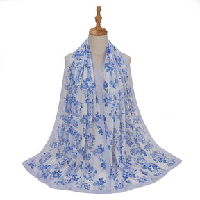 MSL333  New spring and summer pearl chiffon digital printing color scarf New spring and summer pearl chiffon digital printing color scarf