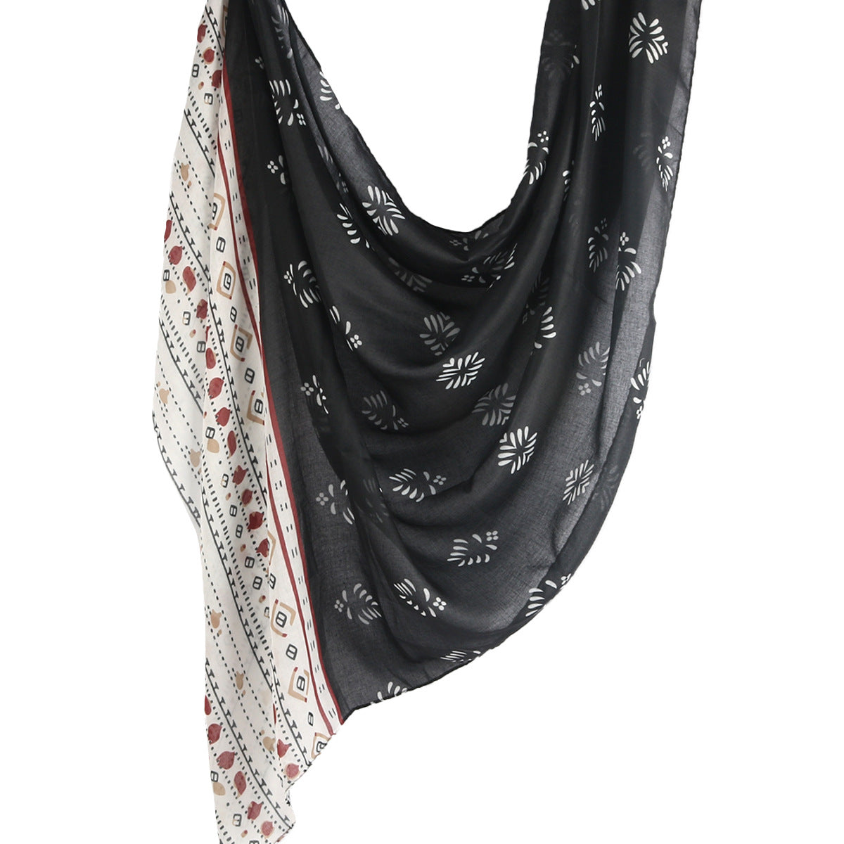WJ001  Printed Tie-Dye Polyester Long Hijab