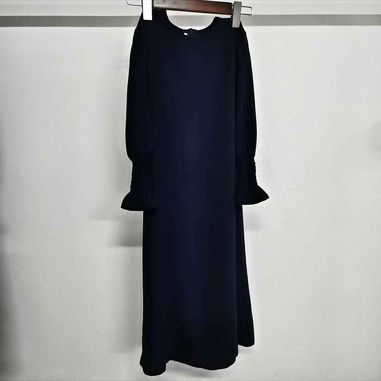 23591 Children's Solid Color Ruffle Dress & Shawl Set