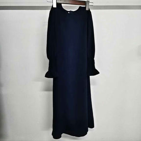 23591 Children's Solid Color Ruffle Dress & Shawl Set