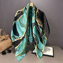 S11001  110*110 cm Printed Silk-Look Large Square Scarf