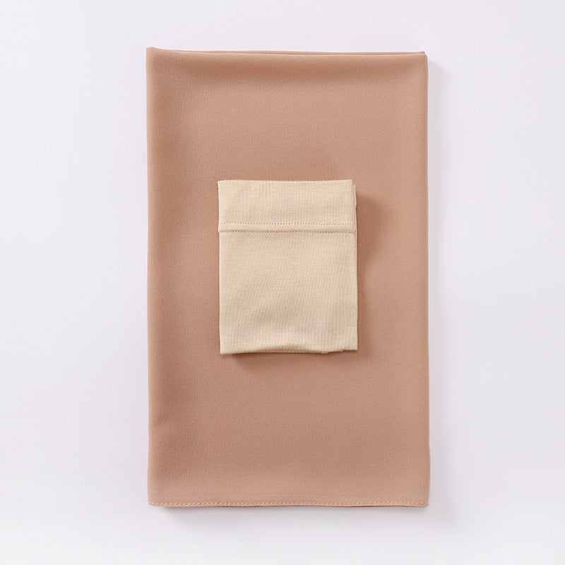 MSL288 Plain Jersey Chiffon Pearl Hijab Undercap
