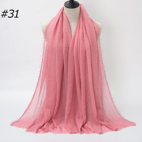 BS414 Plain Crinkled Cotton Hijab