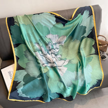 S11001  110*110 cm Printed Silk-Look Large Square Scarf